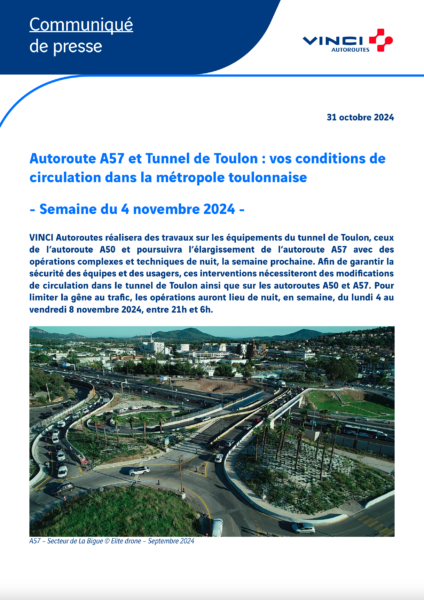 Conditions de circulation semaine du 04/11