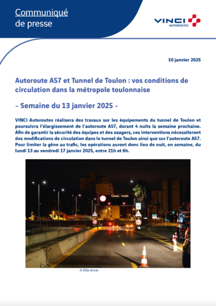 Conditions de circulation semaine du 13/01