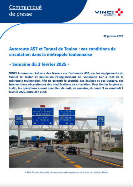 Conditions de circulation semaine du 03/02