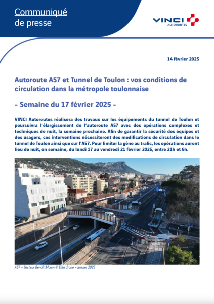 Conditions de circulation semaine du 17/02