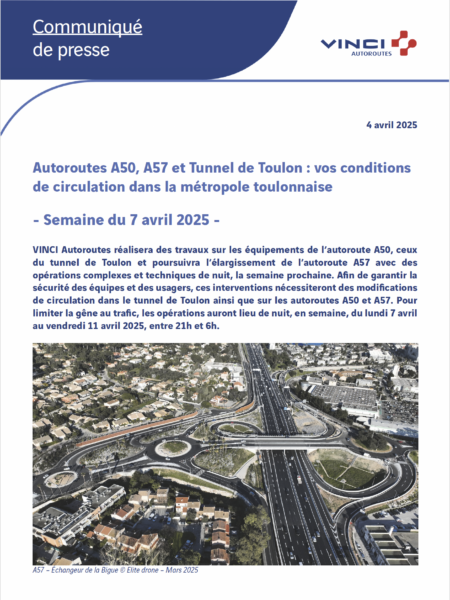 Conditions de circulation semaine du 07/04