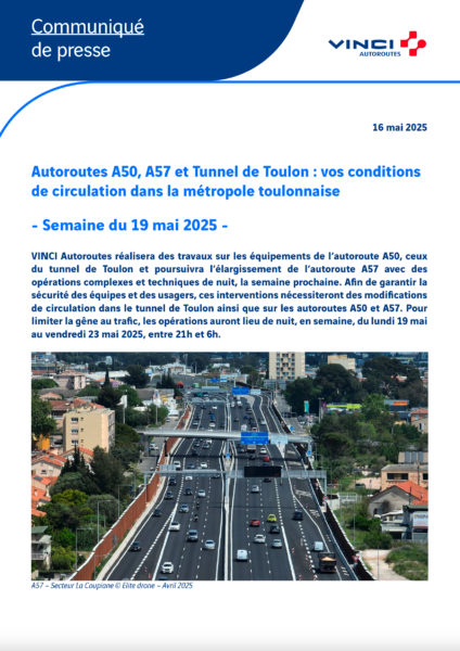 Conditions de circulation semaine du 19/05
