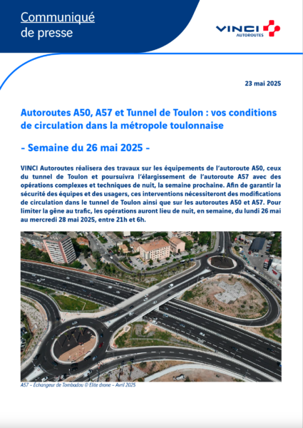 Conditions de circulation semaine du 26/05
