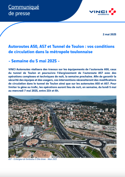 Conditions de circulation semaine du 05/05